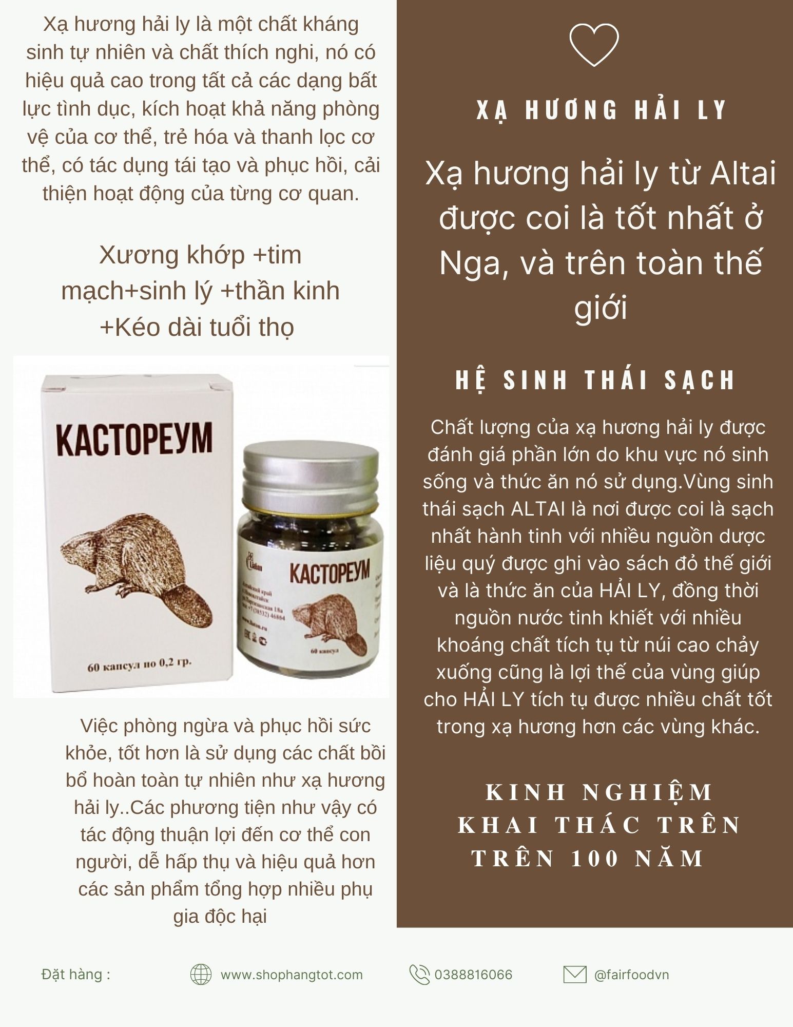 Xa huong hai ly ALTAI cua nga tot cho sinh ly, xuong khop, than kinh , tim mach.fairfood1