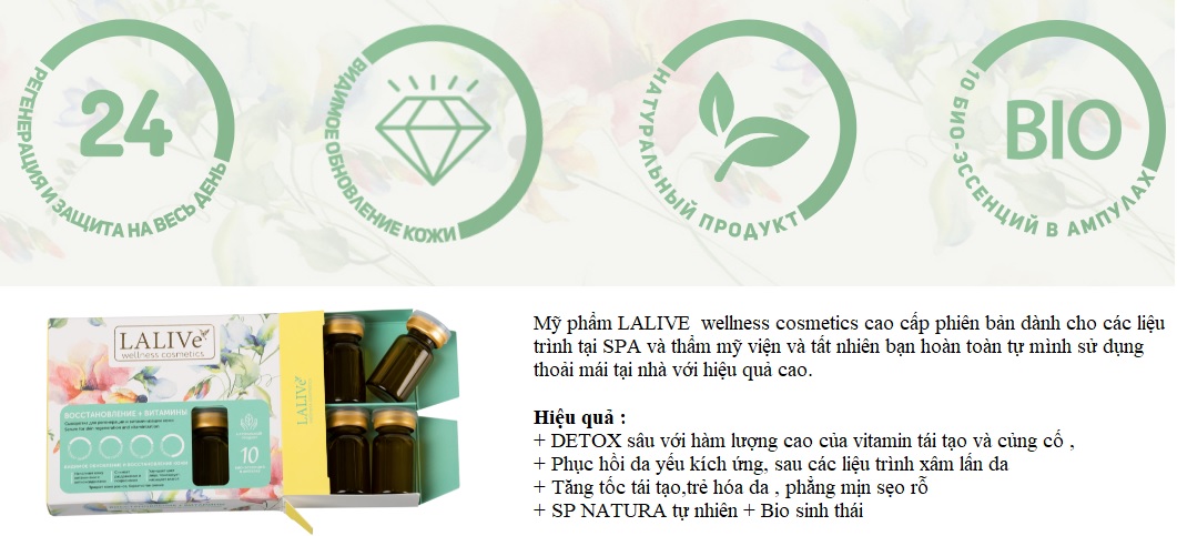 Serum tuoi cao cap LALIVE wellness Siberia detox ,bo sung vitamin tuoi, phang seo ro, tre hoa da