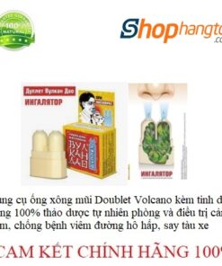 Dụng cụ ống xông mũi Doublet Volcano kèm tinh dầu xông 100% thảo dược tự nhiên phòng và điều trị cảm cúm, chống bệnh viêm đường hô hấp