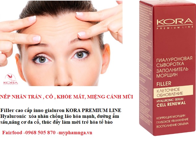 Filler KORA cao cap HYALURONIC xoa nhan tran khoe mat mieng canh mui