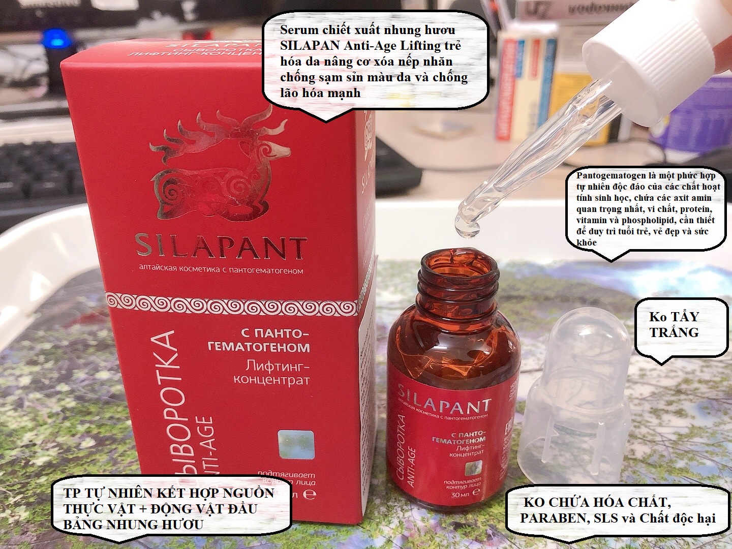Serum nang co tre hoa da SILAPANT tu nhung huou Altai cua NGA