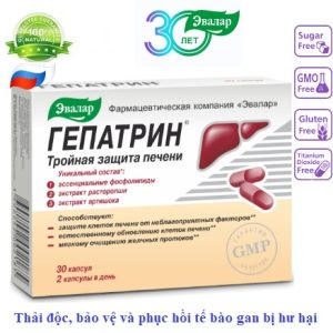 Thuc pham bo gan GEPATRIN so 1 cua nga 3 tac dong THAI DOC, BAO VE, PHUC HOI evalar